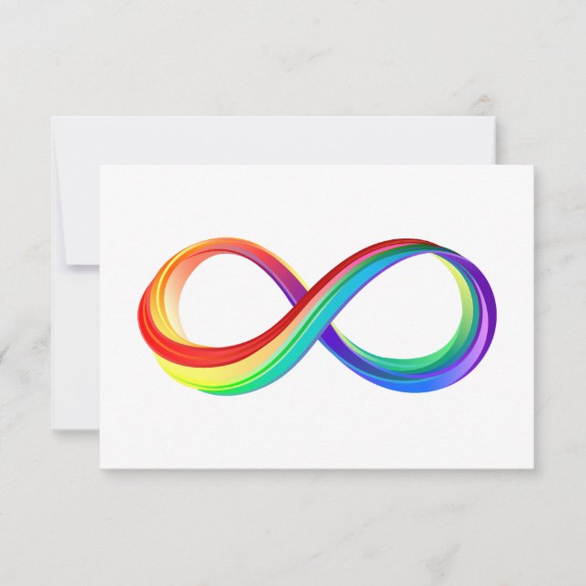 Layered Rainbow Infinity Symbol Save The Date (Vorderseite)