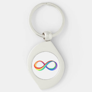 Layered Rainbow Infinity Symbol Schlüsselanhänger