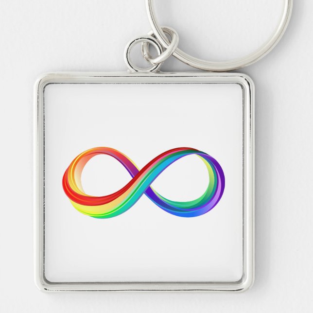 Layered Rainbow Infinity Symbol Schlüsselanhänger (Vorne)
