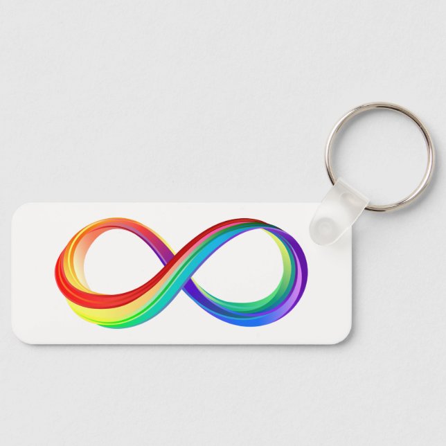 Layered Rainbow Infinity Symbol Schlüsselanhänger (Vorderseite)