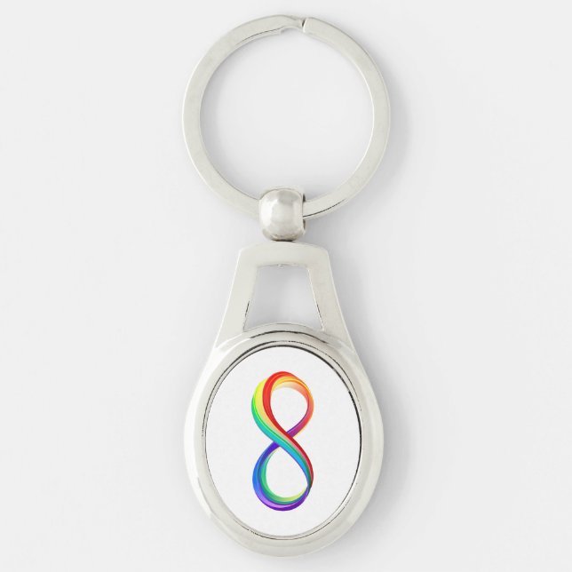 Layered Rainbow Infinity Symbol Schlüsselanhänger (Vorderseite)