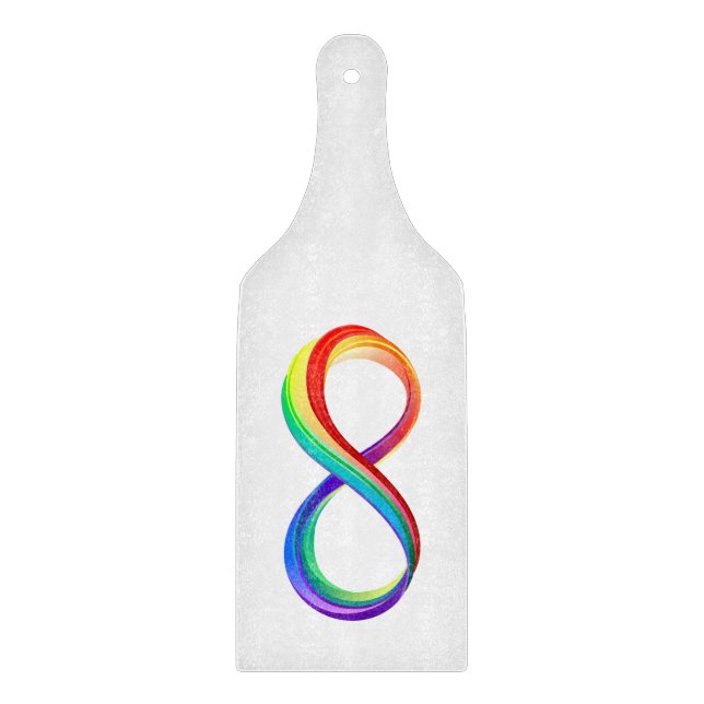 Layered Rainbow Infinity Symbol Schneidebrett (Vorderseite)