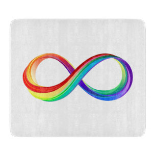 Layered Rainbow Infinity Symbol Schneidebrett