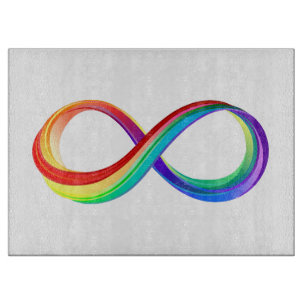Layered Rainbow Infinity Symbol Schneidebrett