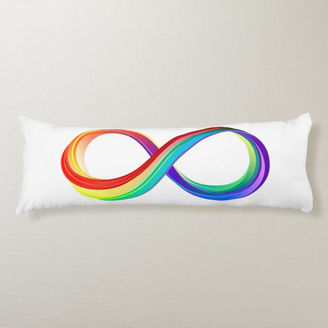 Layered Rainbow Infinity Symbol Seitenschläferkissen (Vorderseite)