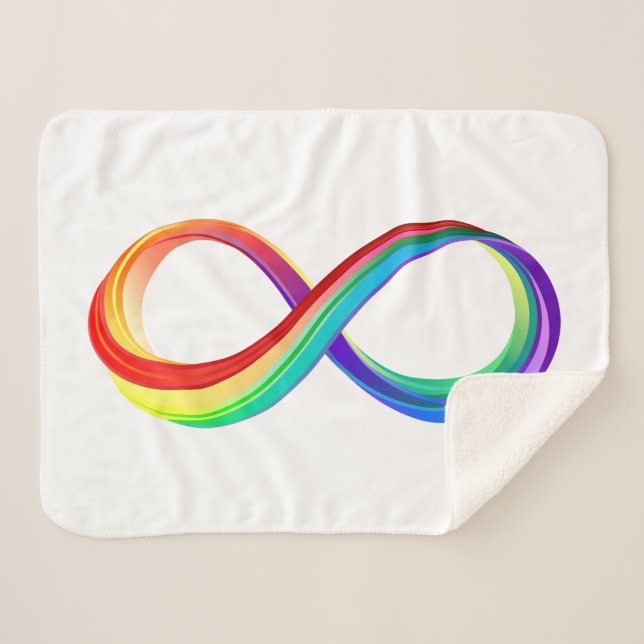Layered Rainbow Infinity Symbol Sherpadecke (Vorderseite (Horizontal))