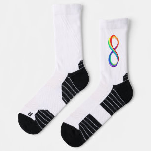 Layered Rainbow Infinity Symbol Socken