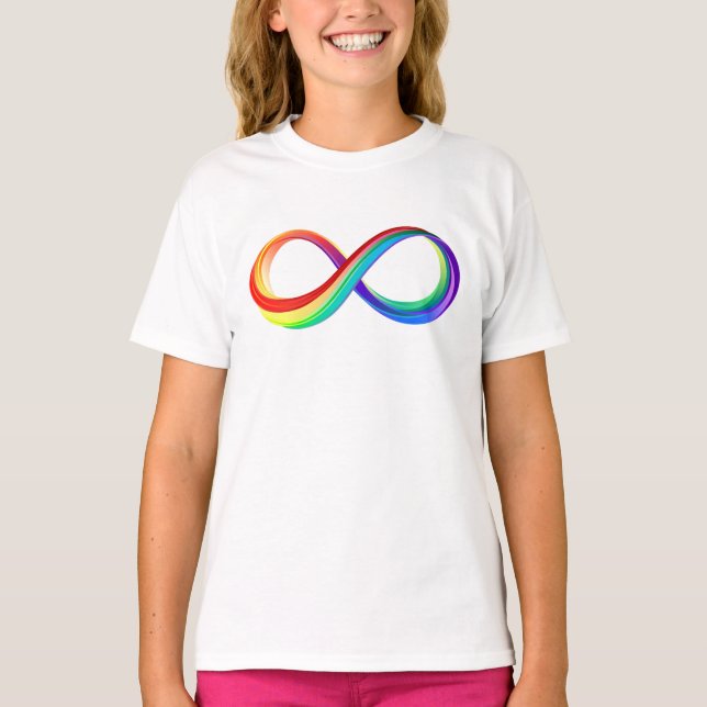 Layered Rainbow Infinity Symbol T-Shirt (Vorderseite)