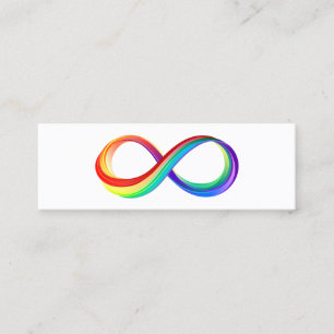 Layered Rainbow Infinity Symbol Telefonnummerkarte