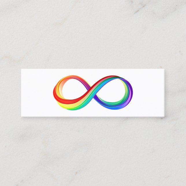 Layered Rainbow Infinity Symbol Telefonnummerkarte (Vorderseite)