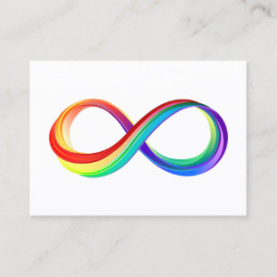 Layered Rainbow Infinity Symbol Telefonnummerkarte