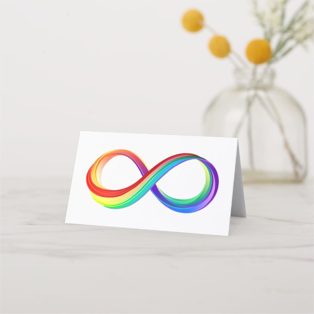 Layered Rainbow Infinity Symbol Terminkarte (Vorderseite)