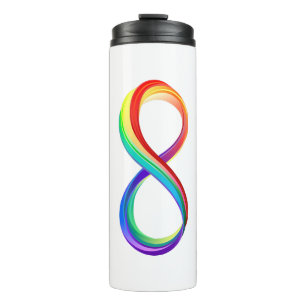Layered Rainbow Infinity Symbol Thermosbecher