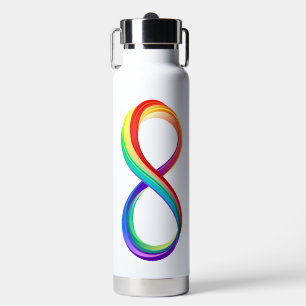 Layered Rainbow Infinity Symbol Trinkflasche