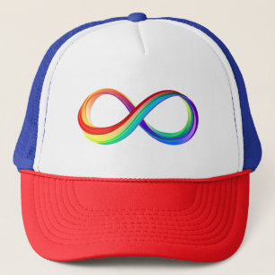 Layered Rainbow Infinity Symbol Truckerkappe