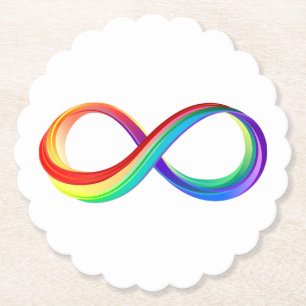 Layered Rainbow Infinity Symbol Untersetzer