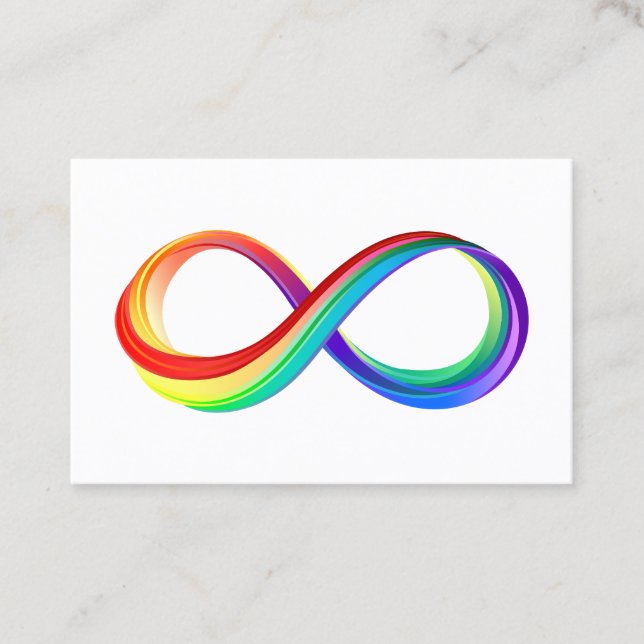 Layered Rainbow Infinity Symbol Visitenkarte (Vorderseite)