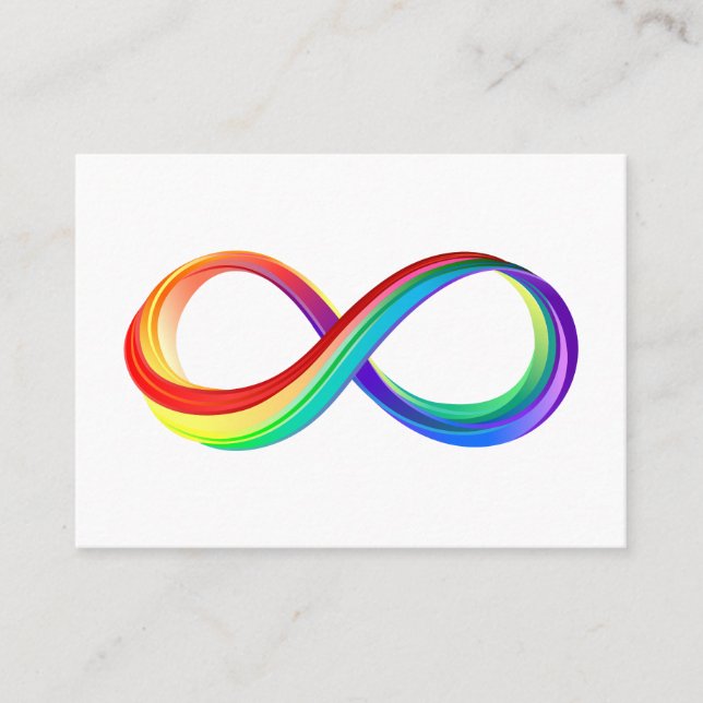 Layered Rainbow Infinity Symbol Visitenkarte (Vorderseite)