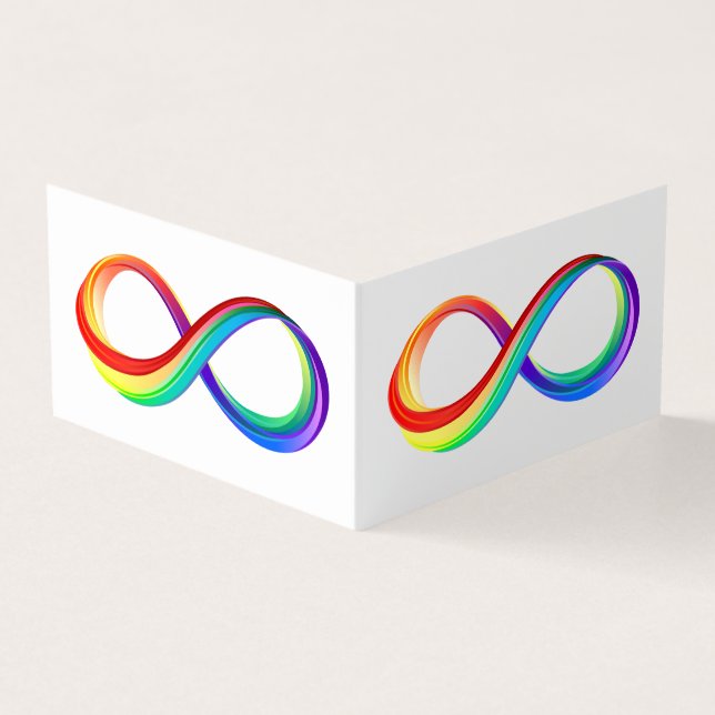 Layered Rainbow Infinity Symbol Visitenkarten (Vorderseite)