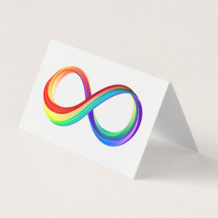Layered Rainbow Infinity Symbol Visitenkarten
