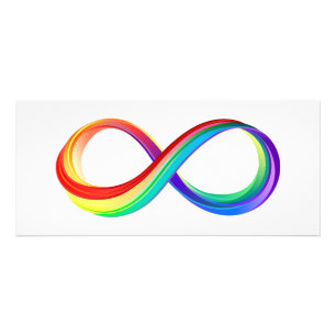 Layered Rainbow Infinity Symbol Werbekarte