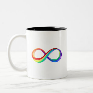 Layered Rainbow Infinity Symbol Zweifarbige Tasse
