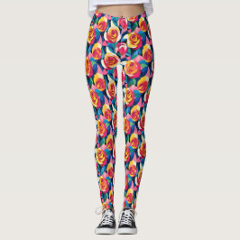 Layered Roses of Love Leggings