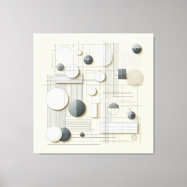 Layered Soft Geometry Leinwanddruck (Vorderseite)