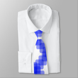 Layered True Blue Squared On White Pattern         Krawatte