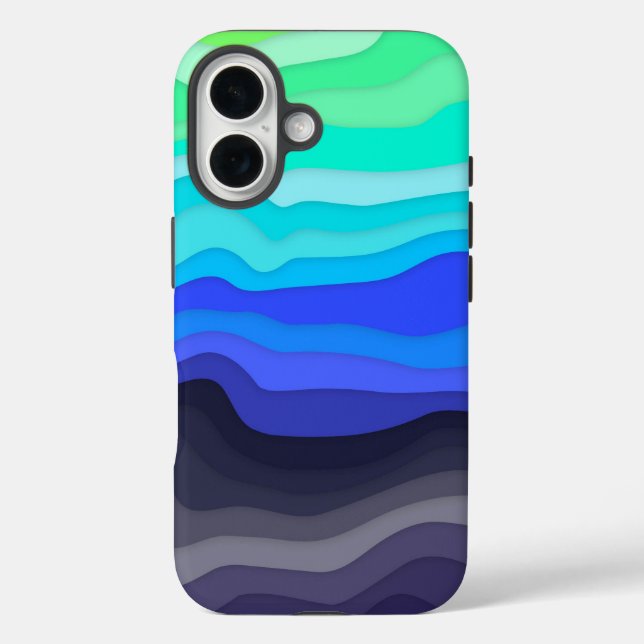 Layered Waves iPhone-Hülle | Dark Galaxy Case-Mate iPhone Hülle (Rückseite)