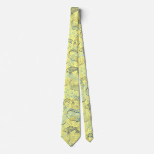 Layering Fisches Muster 02.Dark blue.b L Yellow BG Krawatte