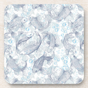 Layering Fisches Muster 02.Dunkelblau.b Keine BG Getränkeuntersetzer