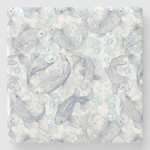 Layering Fisches Muster 02.Dunkelblau.b Keine BG Steinuntersetzer