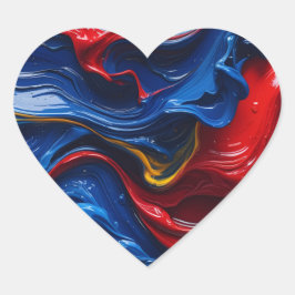 Layers Upon Layers Of Paint Herz-Aufkleber