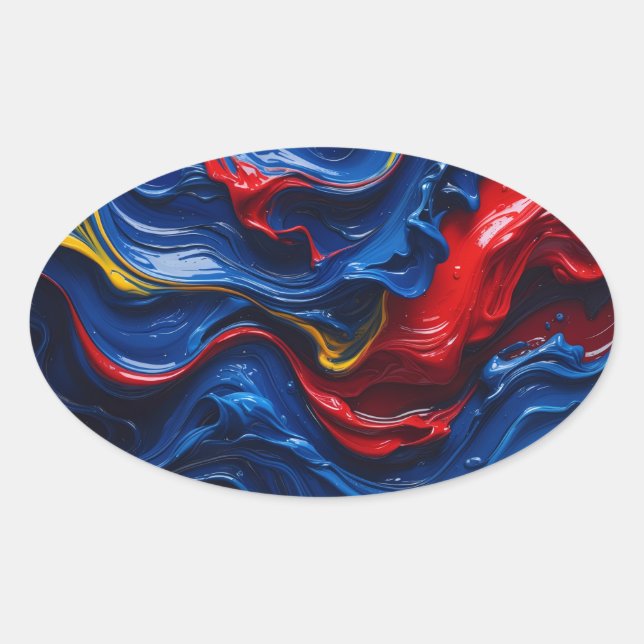 Layers Upon Layers Of Paint Ovaler Aufkleber (Vorderseite)