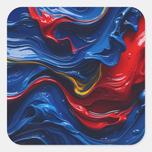 Layers Upon Layers Of Paint Quadratischer Aufkleber (Vorderseite)