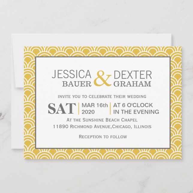 Layerte Scallops Einladung (Vorderseite)