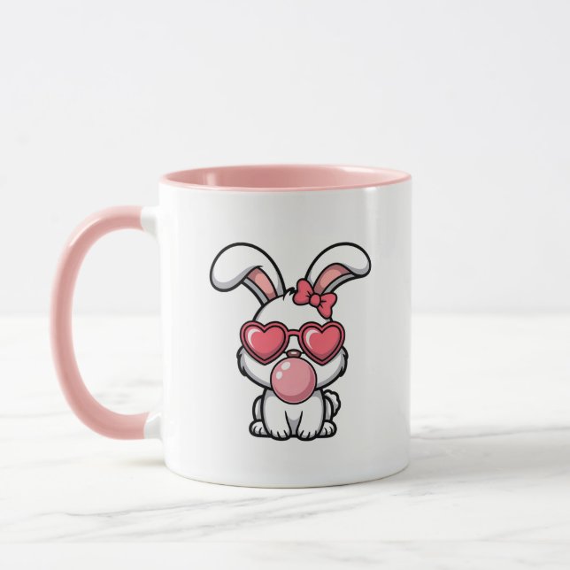 layful Kawaii Rabbit with Bubblegum Bubble Tasse (Links)