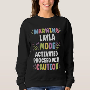 LAYLA Personalisiert Name Funny Niedlich Custom LA Sweatshirt