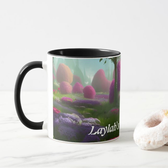 Laylas Morgentee Personalisiert anpassbar Tasse (Mit Donut)