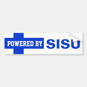 LaYooper trieb durch Sisu Autoaufkleberfinn-Flagge Autoaufkleber