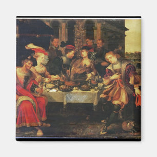 Lazarus am Tisch des reichen Mannes, 1618 (Öl auf Magnet