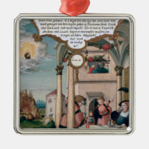 Lazarus und die Tabelle des reichen Mannes Silbernes Ornament