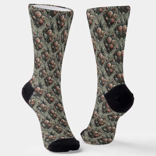 🩸 Lazarus Weeps - Gothic Viktorianisch Delirium Socken (Gewinkelt)