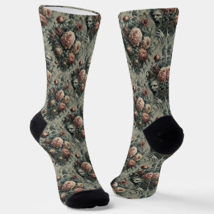 🩸 Lazarus Weeps - Gothic Viktorianisch Tapestry Socken