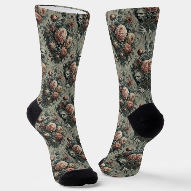 🩸 Lazarus Weeps - Gothic Viktorianisch Tapestry Socken (Gewinkelt)