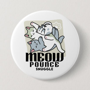 Laze Furdays - Niedliche Lazy Cats Design Button