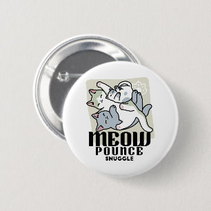 Laze Furdays - Niedliche Lazy Cats Design Button