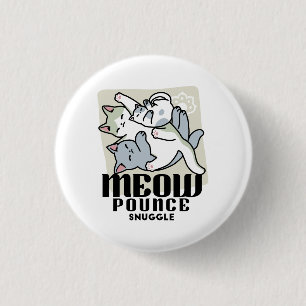 Laze Furdays - Niedliche Lazy Cats Design Button