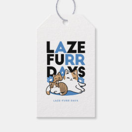 Laze Furdays - Niedliche Lazy Cats Design Geschenkanhänger